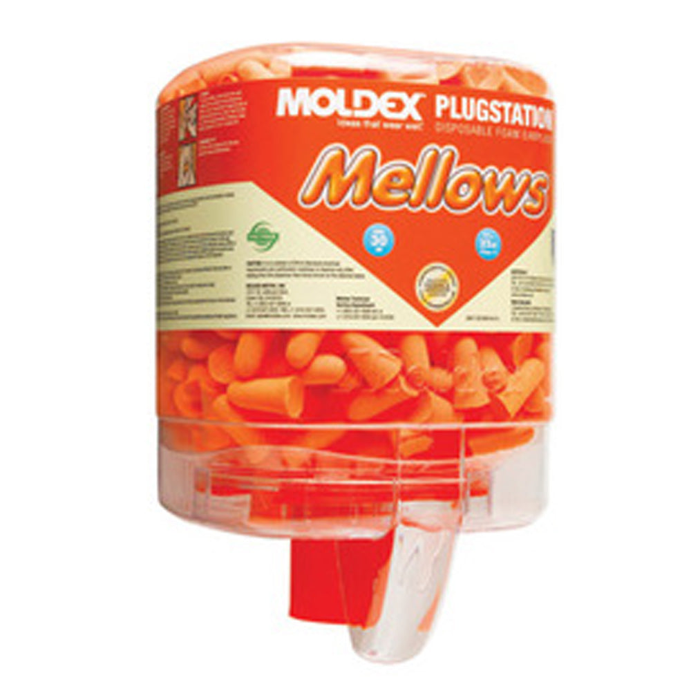 Moldex Mellows PlugStation Tapered Foam Polyurethane Dispenser With Earplugs (6 Cases - Pack)
