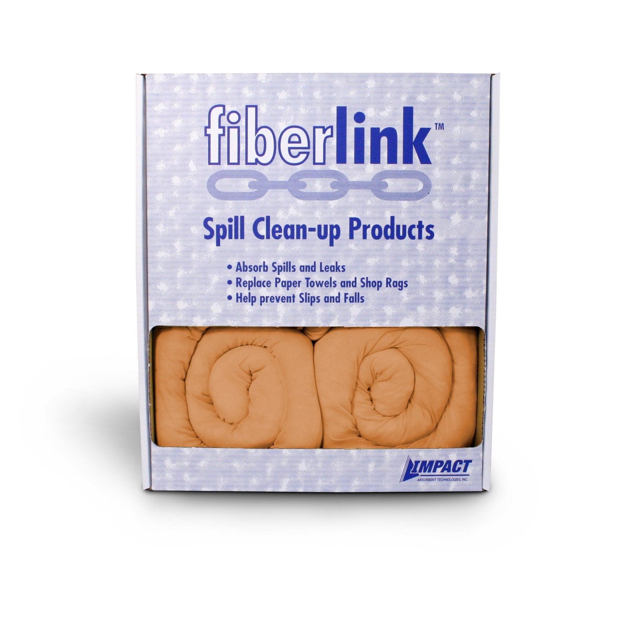 FiberLink Caution Orange Sock 3" x 4' in Wall Dispenser Box - 4/BOX