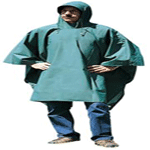 PVC-Nylon Poncho - Green - 56 IN X 80 IN