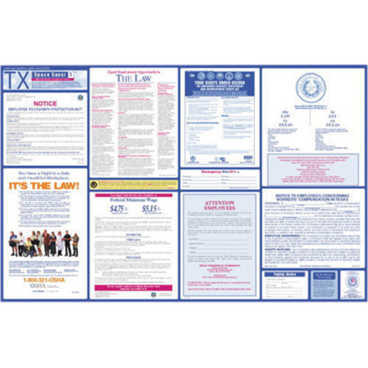 Brady® 26" X 20" Black/Blue/Orange/Red/Yellow On White Paper Safety Poster