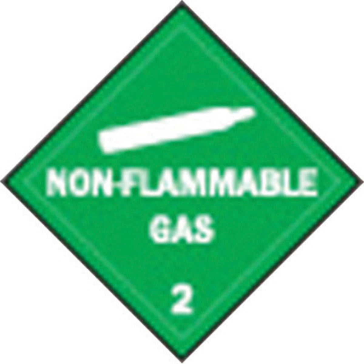 Brady® 10 3/4" X 10 3/4" White/Green Fiberglass Safety Sign "NON-FLAMMABLE GAS 2"