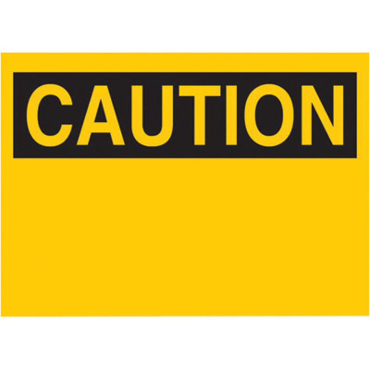 Brady® 7" X 10" X 1/10" Black On Yellow .0984" B-120 Fiberglass Blank Sign "CAUTION"