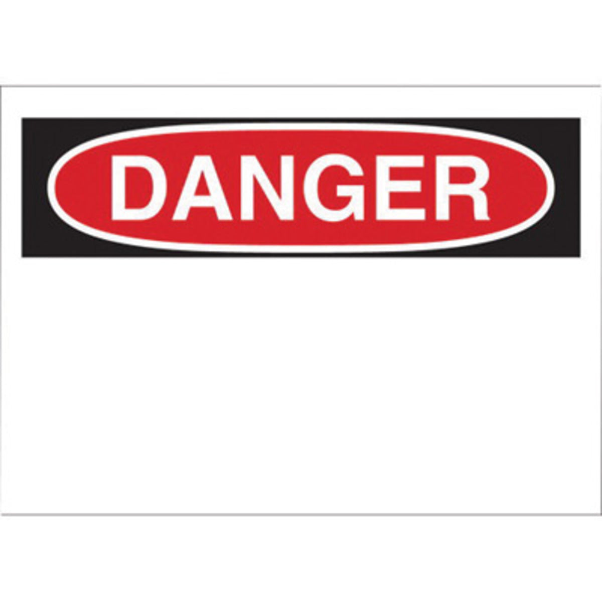Brady® 7" X 10" X 1/10" Black/Red On White .0984" B-120 Fiberglass Blank Sign "DANGER"