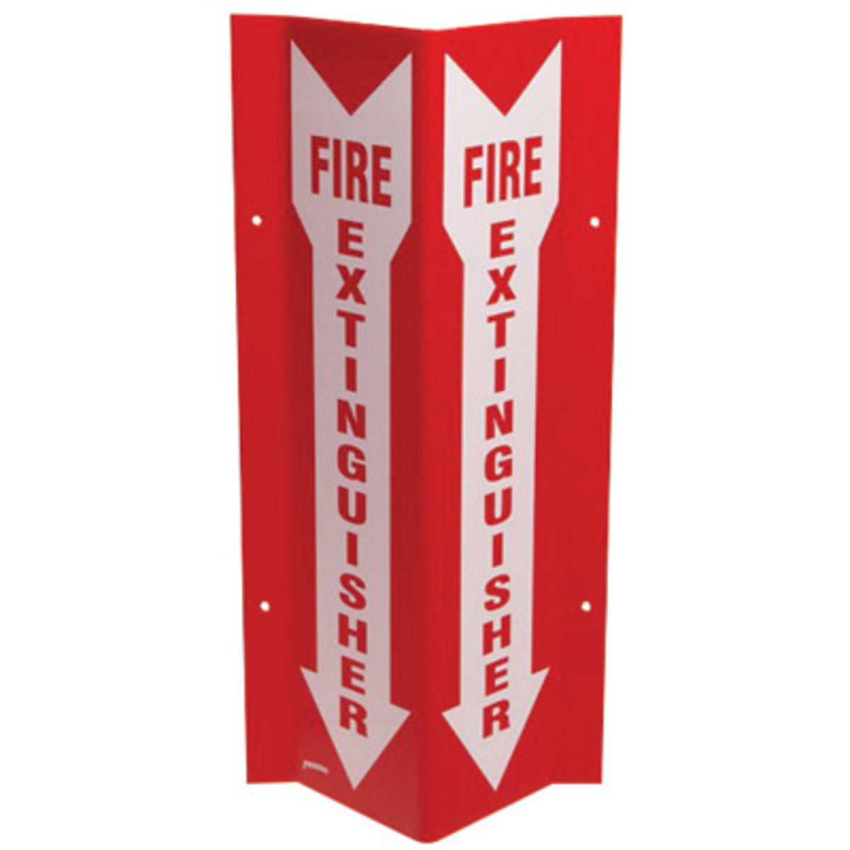 Brady® 18" X 8 1/2" X 3 1/4" White On Red Acrylic Safety Sign "Fire Extinguisher"