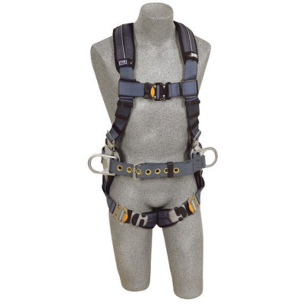 3M DBI-SALA Large ExoFit XP Construction/Full Body/Vest Style Harness With Back And Side D-Ring, Belt With Pad, Quick Connect Chest And Leg Strap Buckle And Removable Comfort Padding