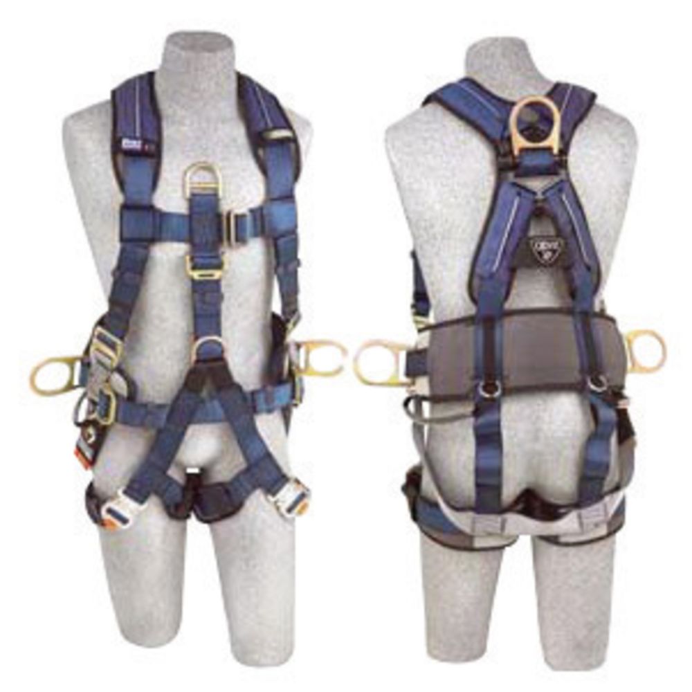 3M DBI-SALA Large ExoFit XP Full Body/Vest Style Harness With Back, Front And Side D-Ring, Hip Pad And Belt, Sub Pelvic Strap And Quick Connect Buckle