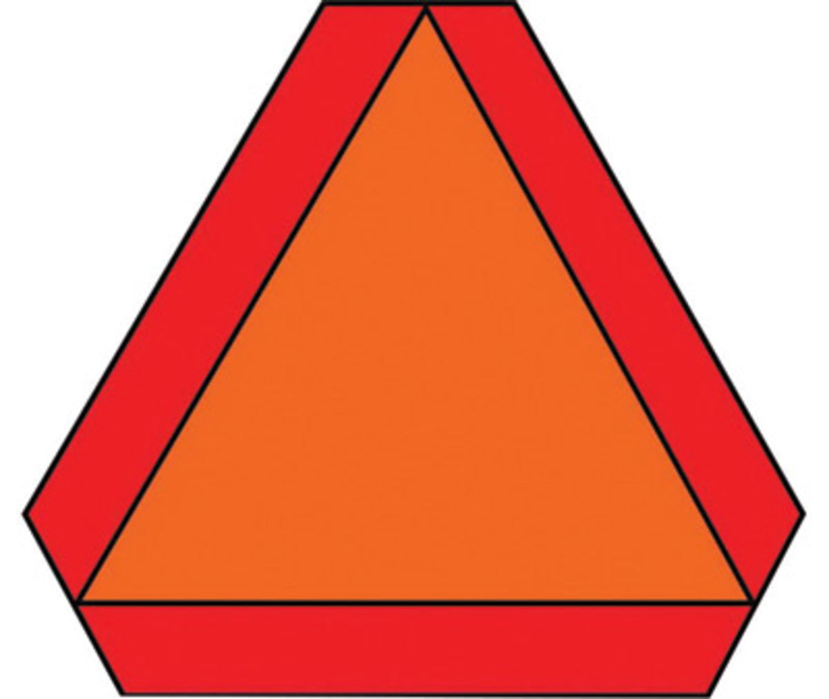 NM 16" X 14" Orange 0.0045" Pressure Sensitive Vinyl Triangle Slow Moving Vehicle Sign