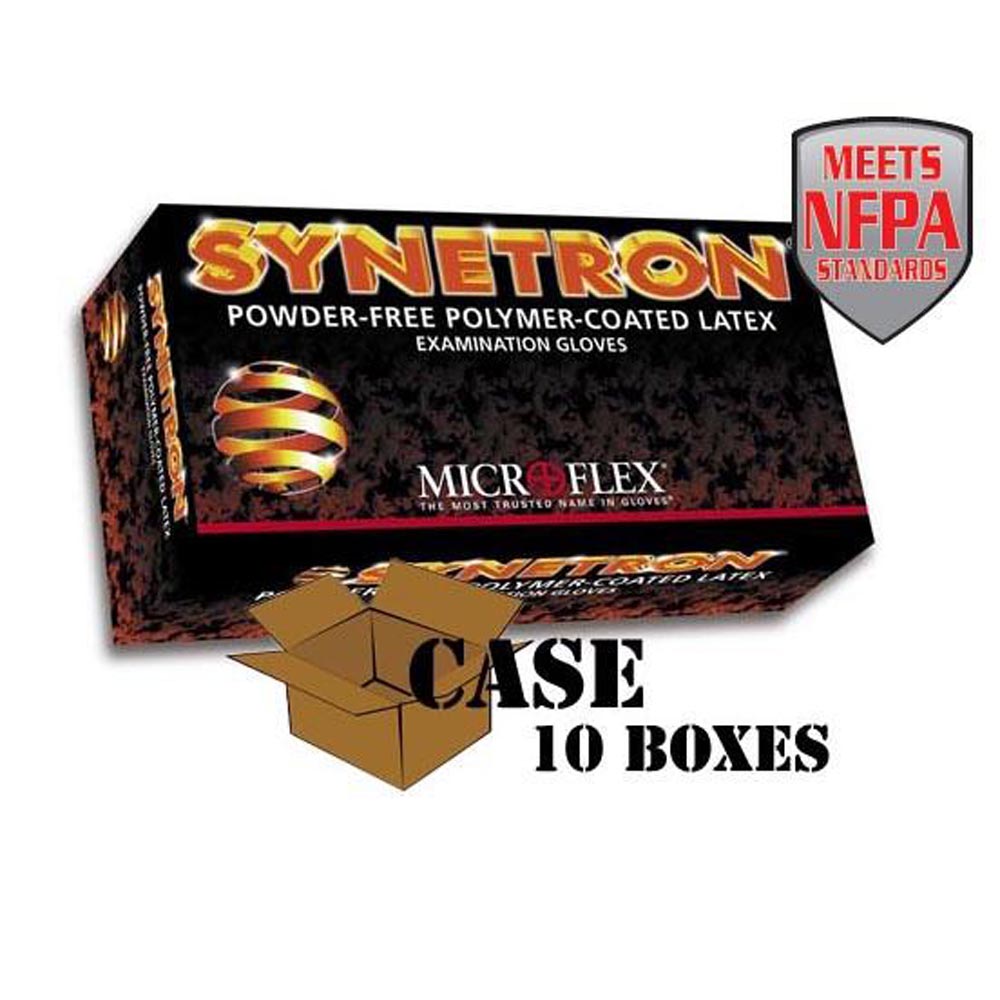 Microflex - Synetron Polymer-Coated Latex Examination Gloves - Case