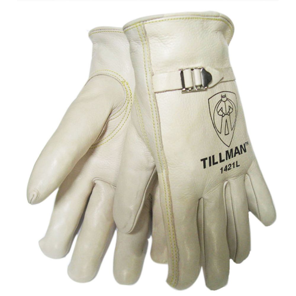 Tillman White Leather Premium Unlined Drivers Gloves