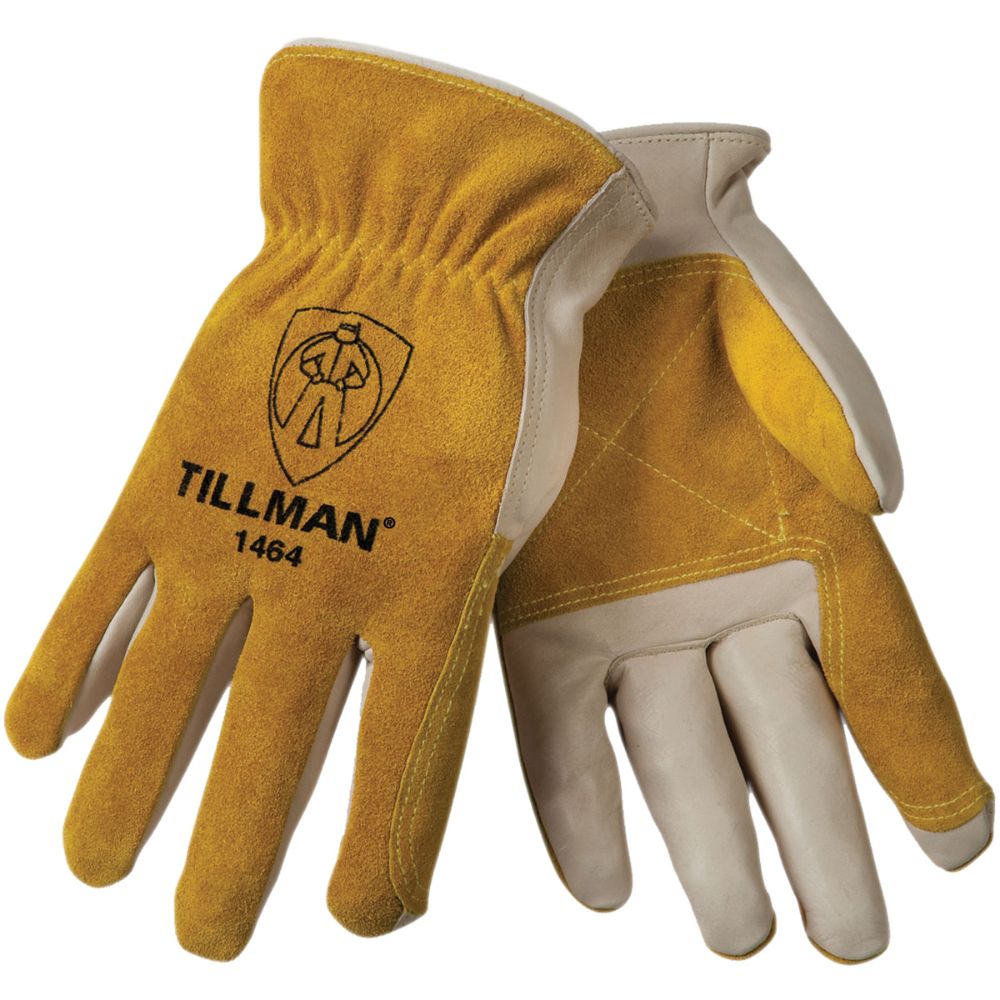 Tillman Pearl And Bourbon Split Grain/Top Grain Cowhide Leather Unlined Drivers Gloves With DuPont Kevlar Stitching