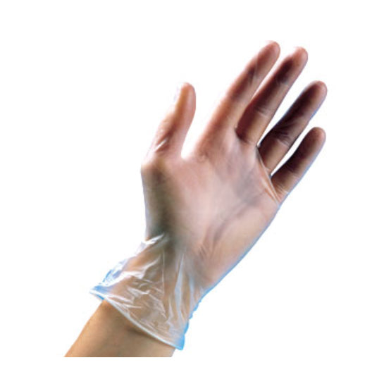 Diamond Gloves Industrial Powder free Clear Vinyl Gloves 3.5 Mil - BOX