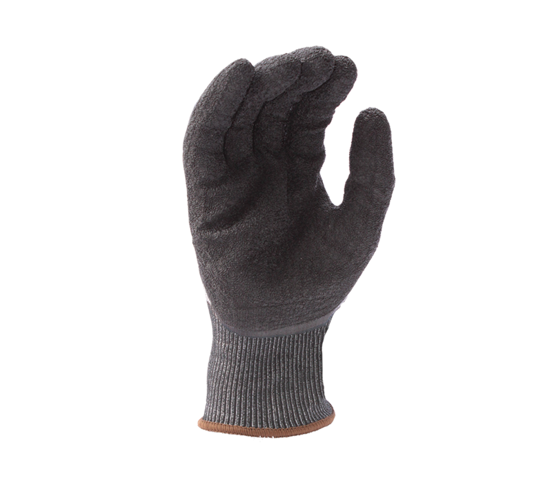 Versus Plus® - 18G Gray Falstone® shell, Crinkle Latex palm coated, ANSI A7