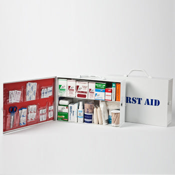 Two-Shelf 50 Person Durable Metal Industrial First Aid Cabinet