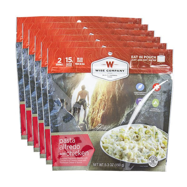 6ct Pack - Outdoor Pasta Alfredo with Chicken (2 Serving Pouch)