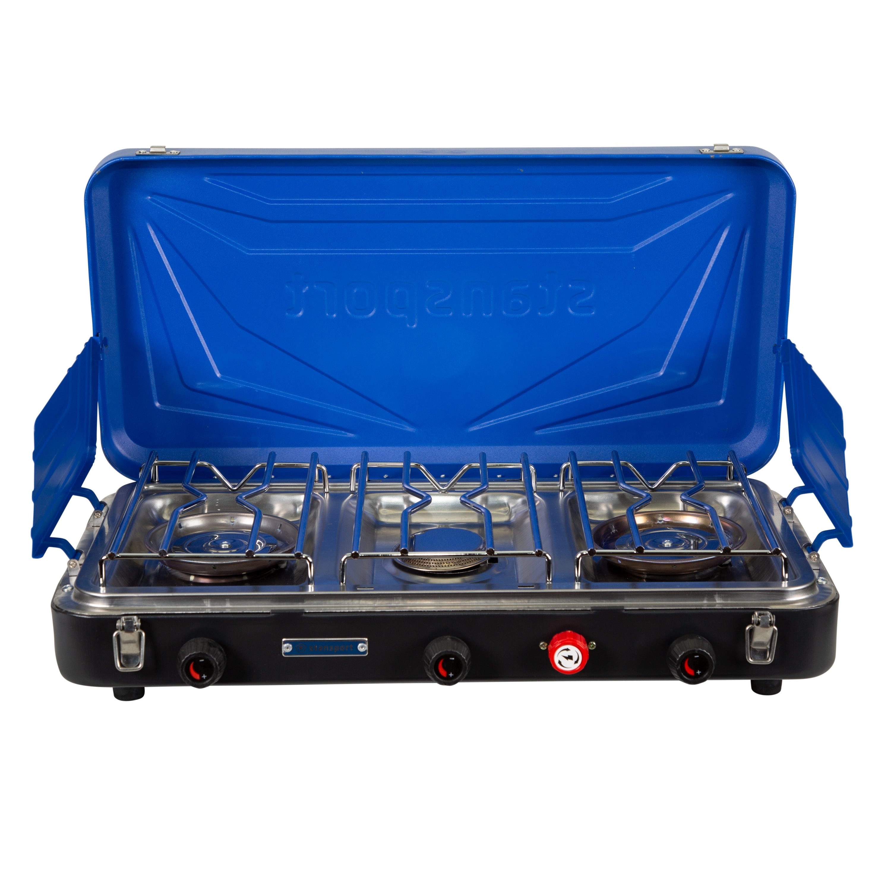 Propane Stove - 2 - 25 K And 1-10 K Burners - Blue