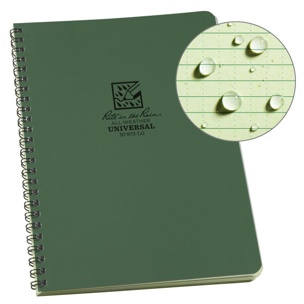 Lg Spiral Notebook - Universal - Green