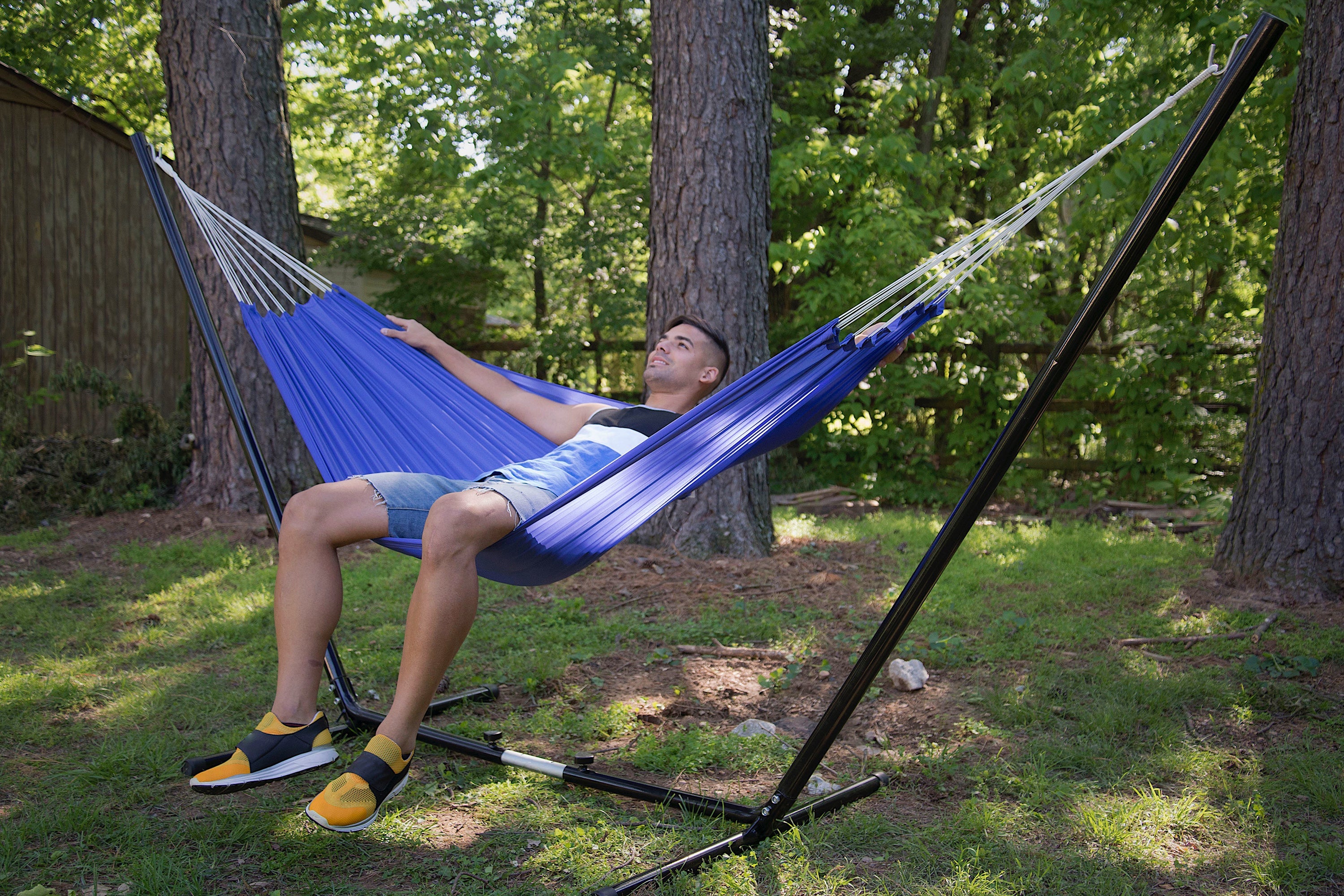Malibu Nylon Packable Hammock - 86 In X 56 In - Royal Blue