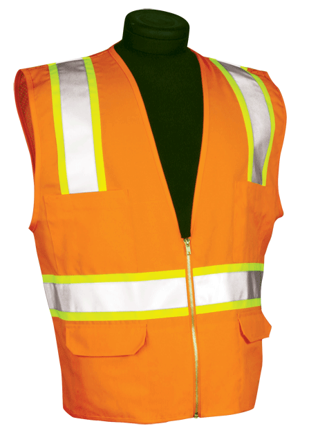 Ultra-Cool Mesh Back/Solid Front Surveyor's Vest, Class 2