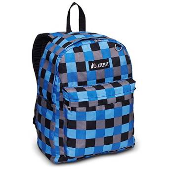 Everest Luggage Classic Backpack - Blue Bold Plaid