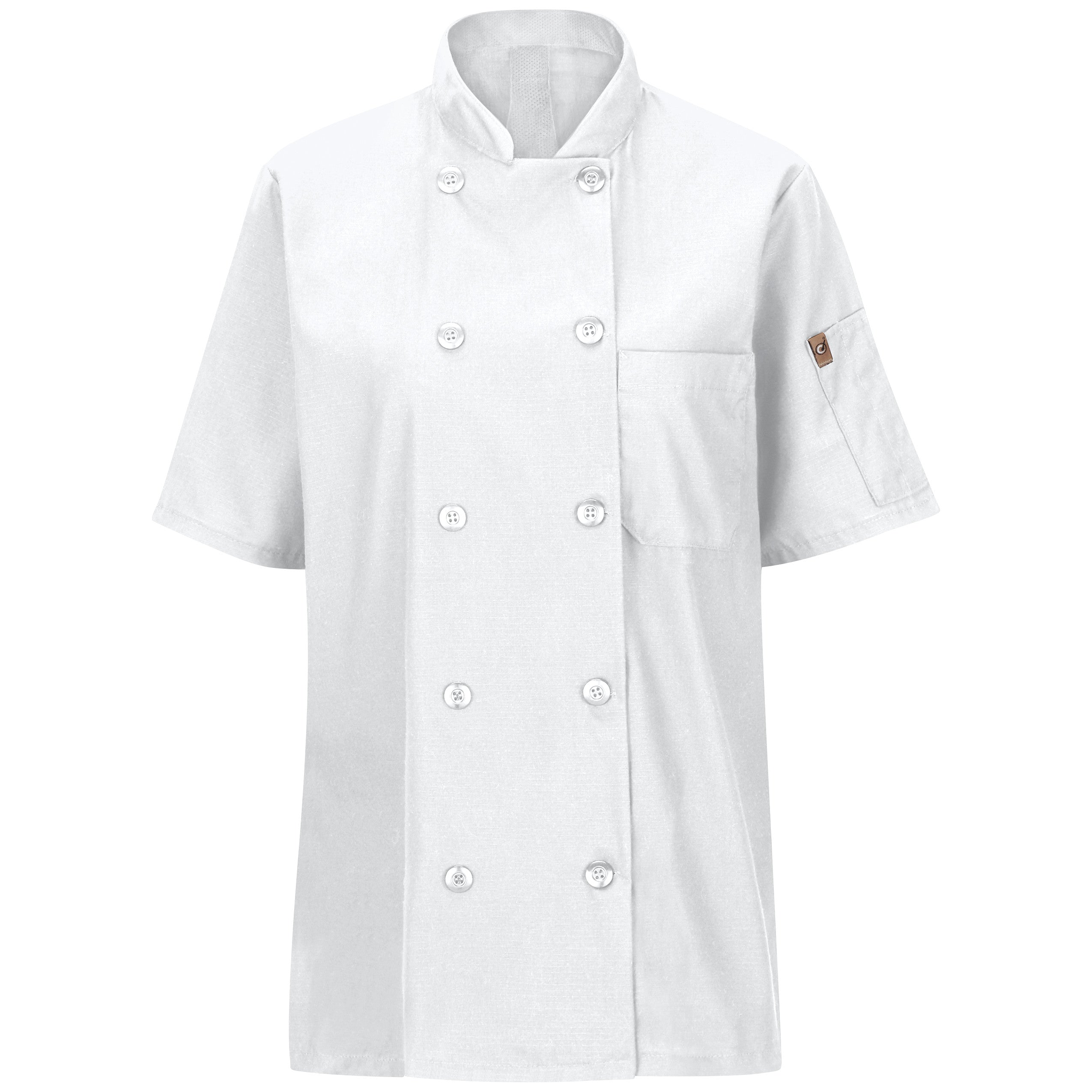 Red Kap Women's Short Sleeve Chef Coat with OilBlok + MIMIX