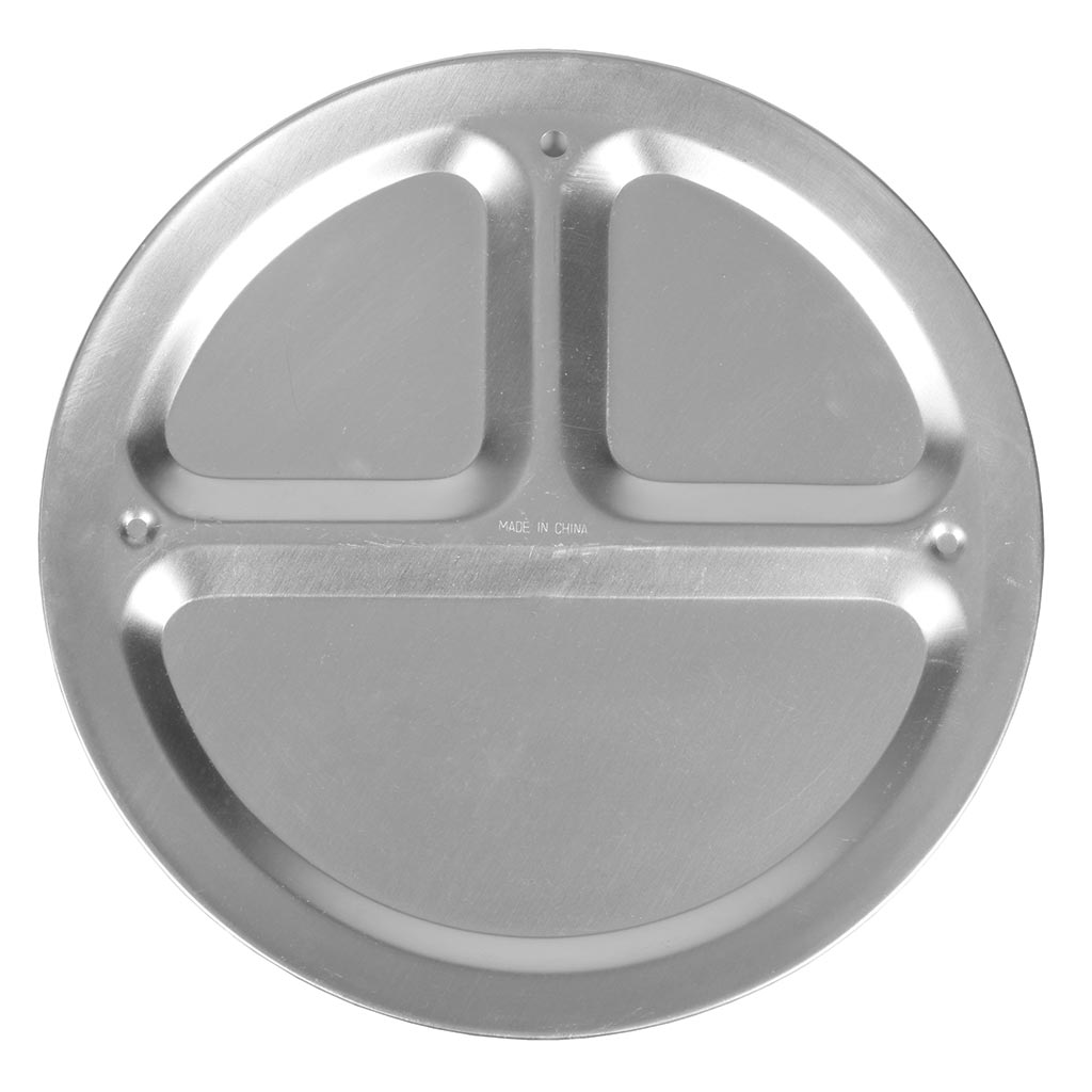 Aluminum Mess Plate - 3 Compartment