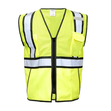 Kisigo-REFLECTIVE COLOR CONTRAST VEST Black/Lime