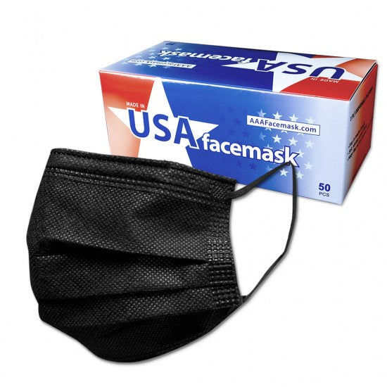 3 Layered Face Mask - 50 Masks - MADE IN THE USA
