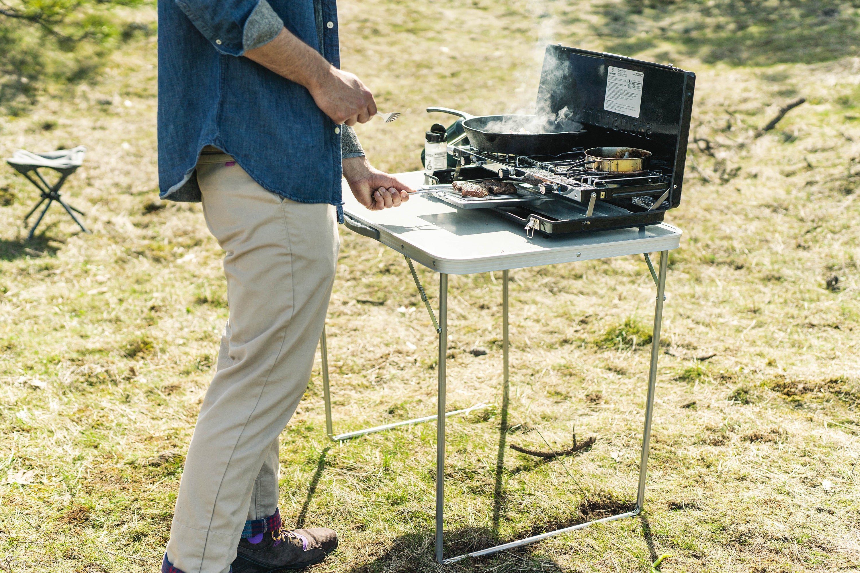 Folding Table With Coated Mdf Top