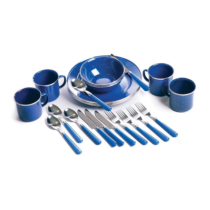 Stansprt Deluxe 24-pc. Enamel Tableware Set