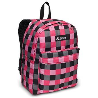Everest Luggage Classic Backpack - Pink Blod Plaid