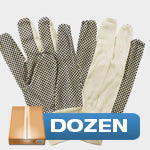 Dozen - Canvas with Dots - Cotton Gloves