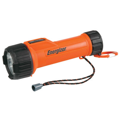 Energizer Orange 2AA LED Industrial Safety Flashlight With Lanyard