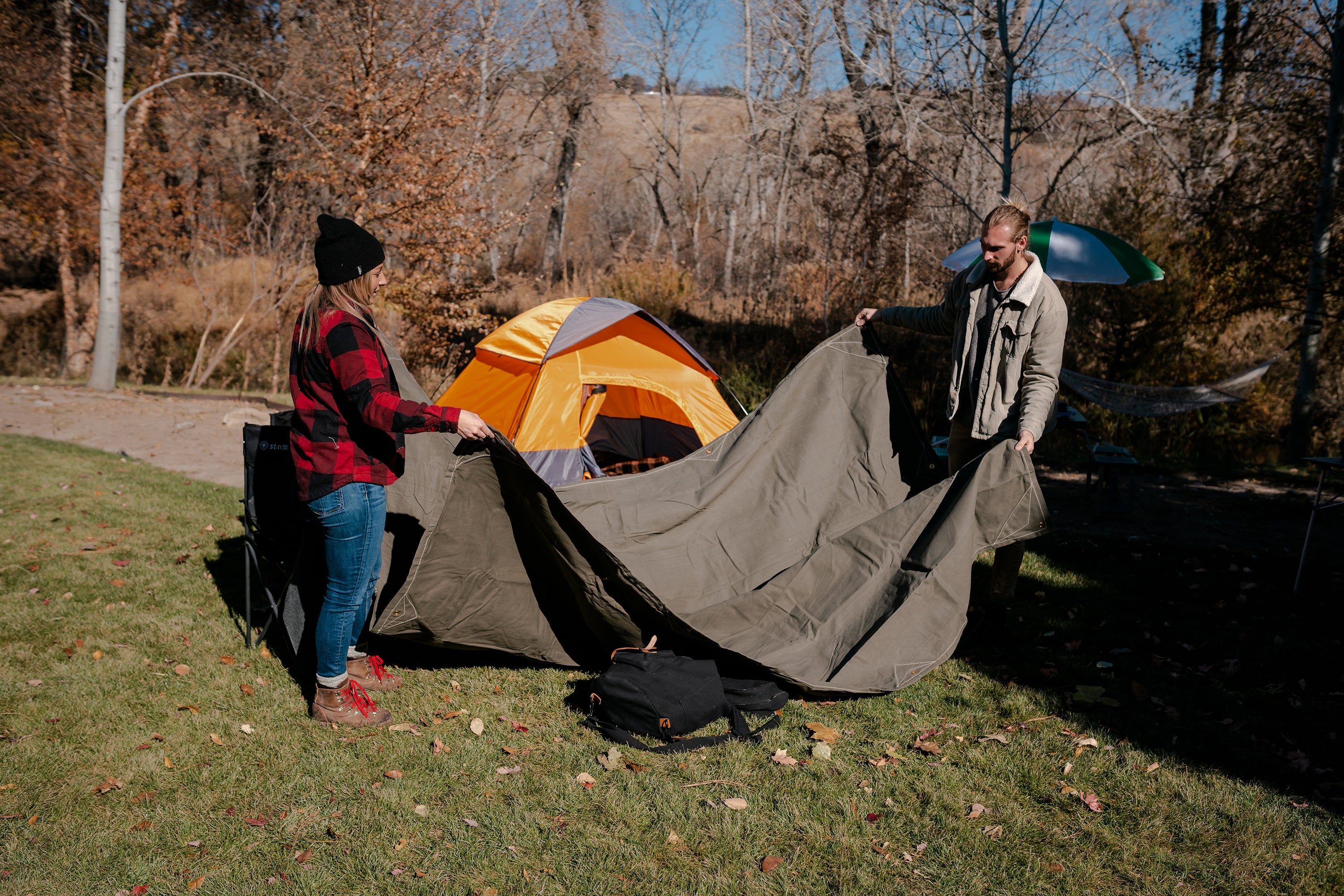 Heavy Duty Canvas Tarp - 8 X 10 Ft
