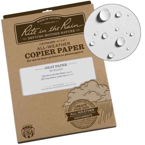 Copier Paper - Gray - 8.5 X 11 - 200 Sheets