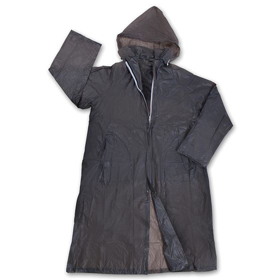 Vinyl Mens Raincoat W/Hoo.D. - Smoke - M