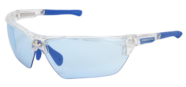 MCR Safety Dominator DM3 Clear Frame, Lt Blue MAX6