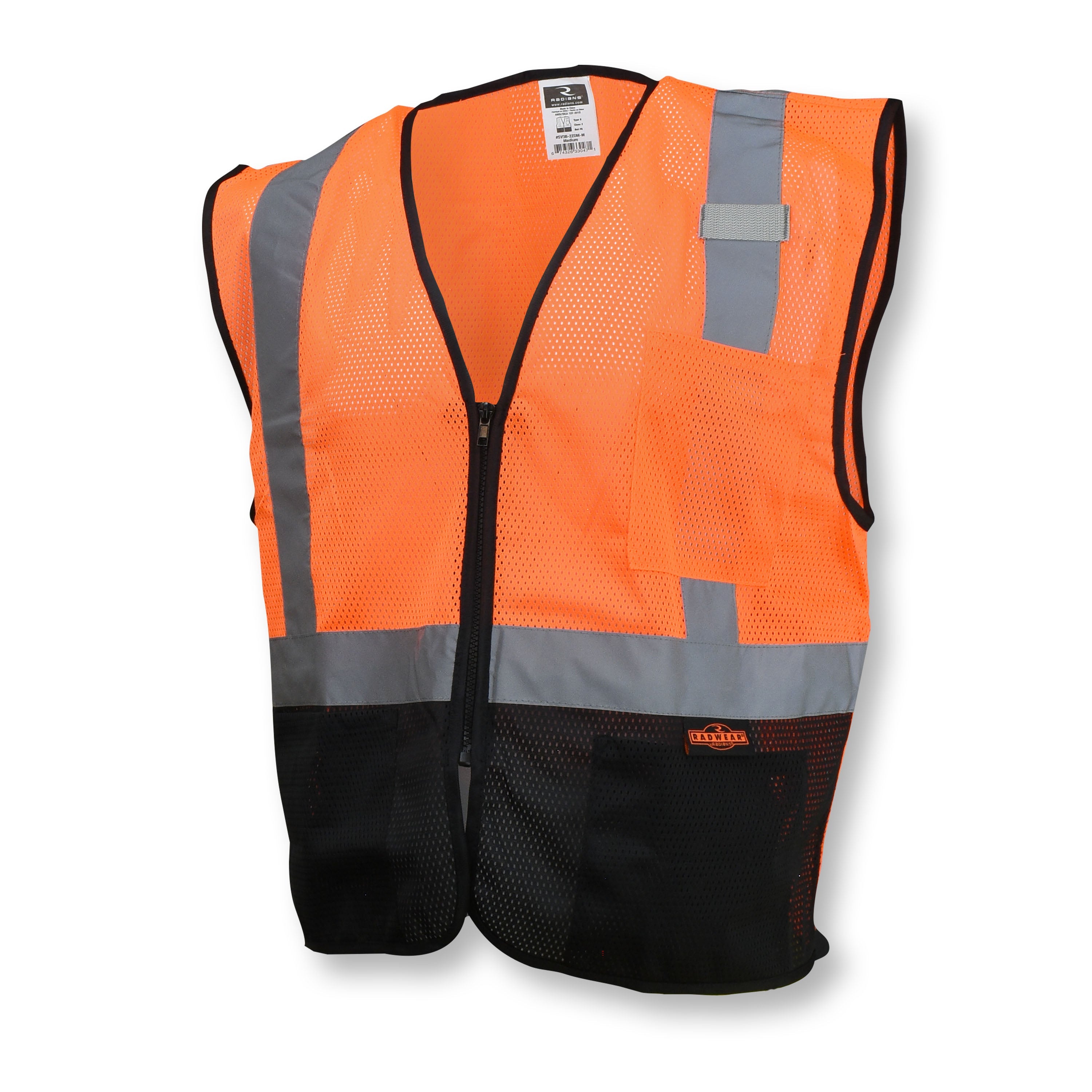 Radians SV3B Black Bottom Economy Mesh Safety Vest