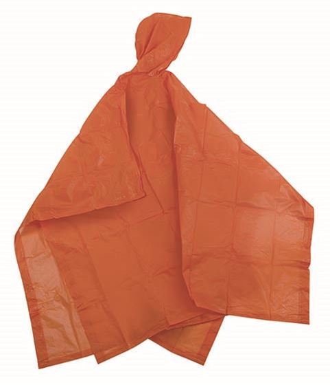 Vinyl Fashion Poncho - 52IN X 80IN - Orange