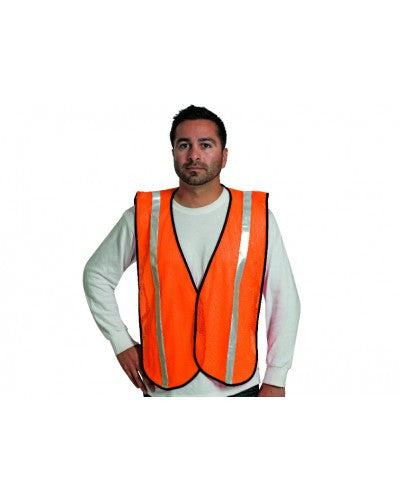 Liberty - Class 1 - Safety Vest (1" Silver Stripes) - High Visibility Orange