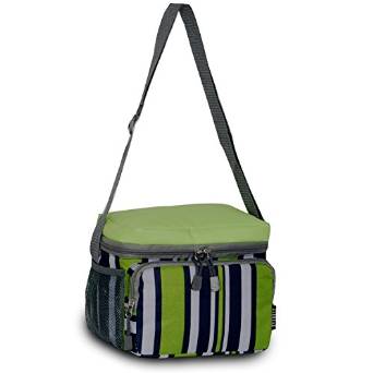 Everest Cooler Lunch Bag -  Lime/Navy Stripe