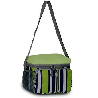 Everest Cooler Lunch Bag - Lime/Navy Stripe