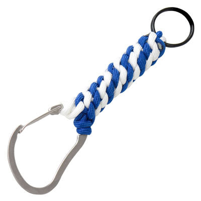 Chums Eiger Paracord Carabiner Keychain - Royal Blue / White