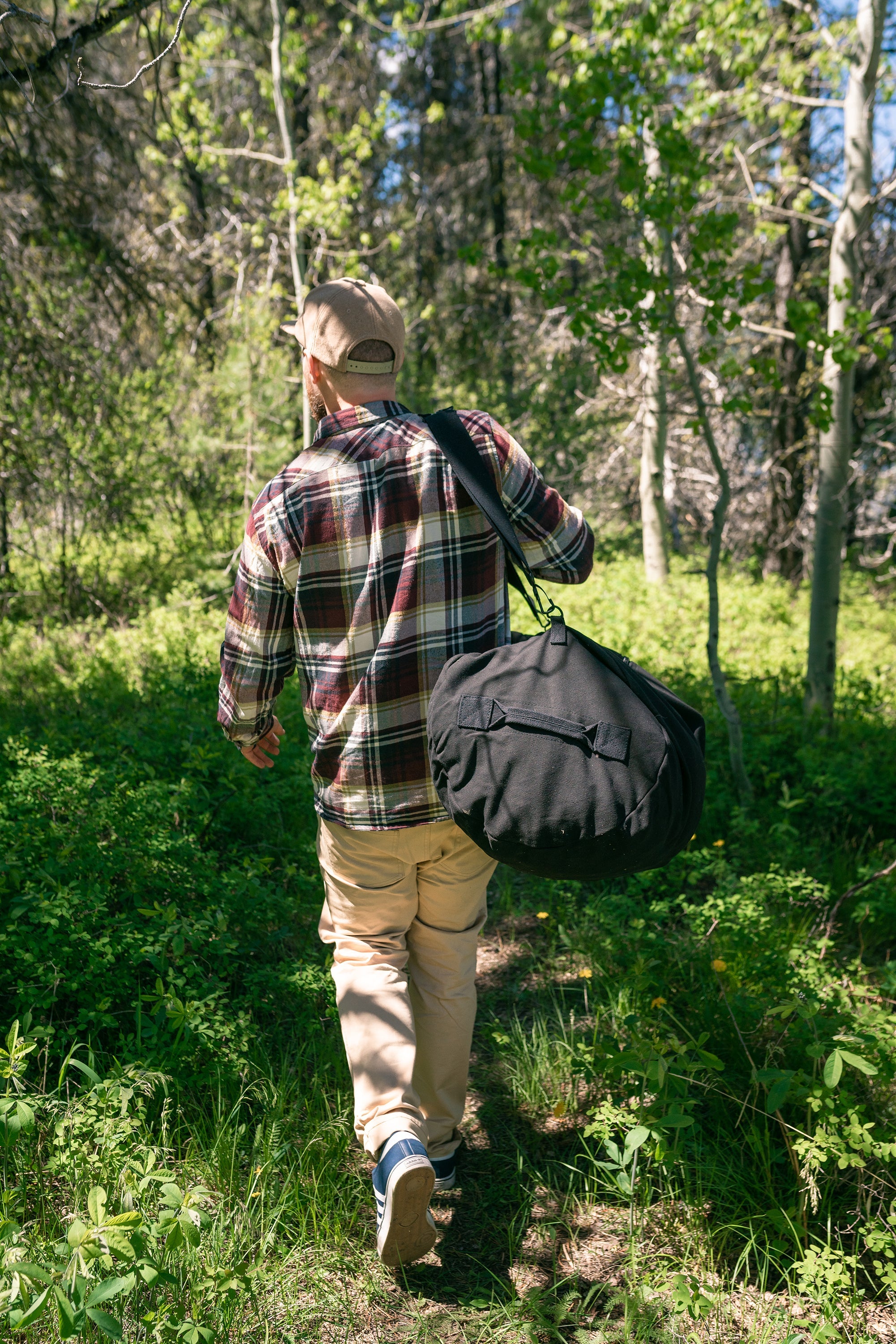 Duffel Bag With Zipper - Black - 42 In X 15 In X 15 In