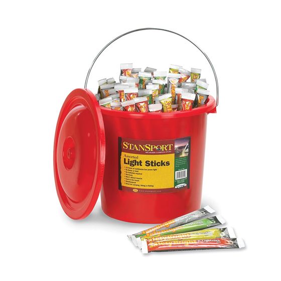 Safety Light Sticks - Asstd - 100 Bucket Pack