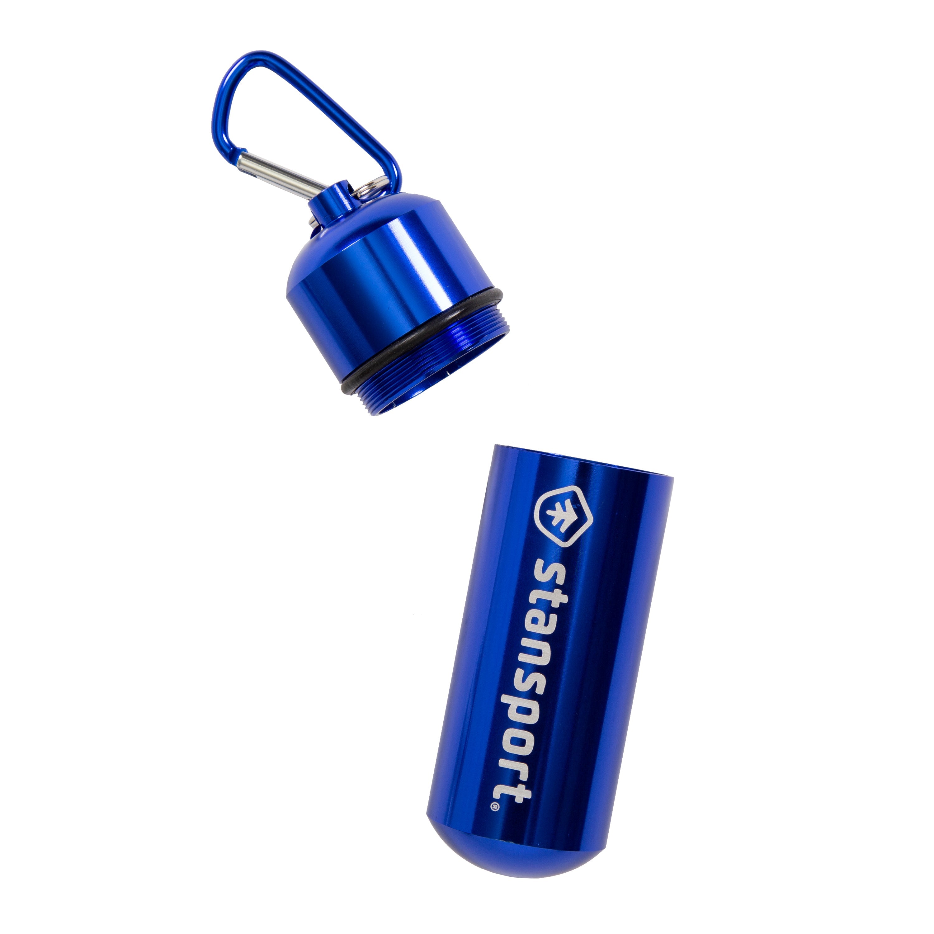 Aluminum Container Capsule-Xl-Blue, Green And Silver Asst