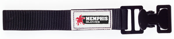 MCR Safety Glove Black Metal Clip, Black Strap