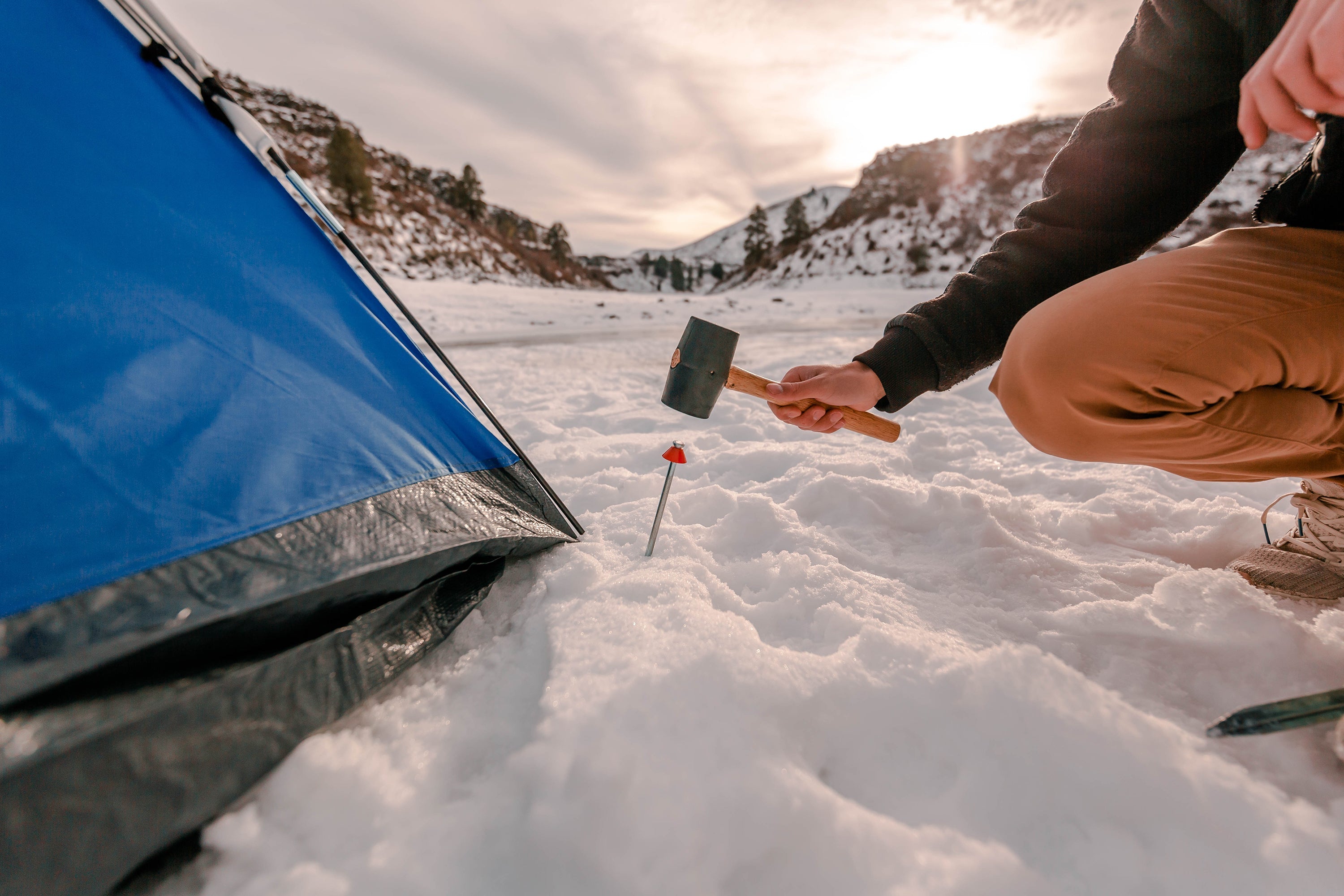 Nail Tent Stake With Round Top - Steel
