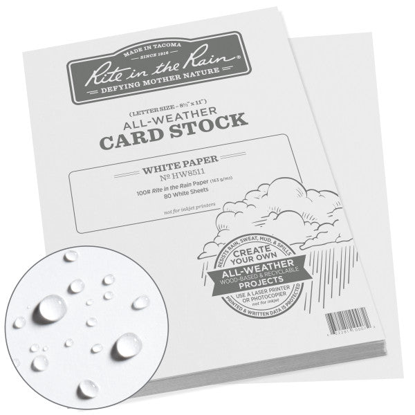 8.5 X 11 Card Stock - White - 80 Sheets