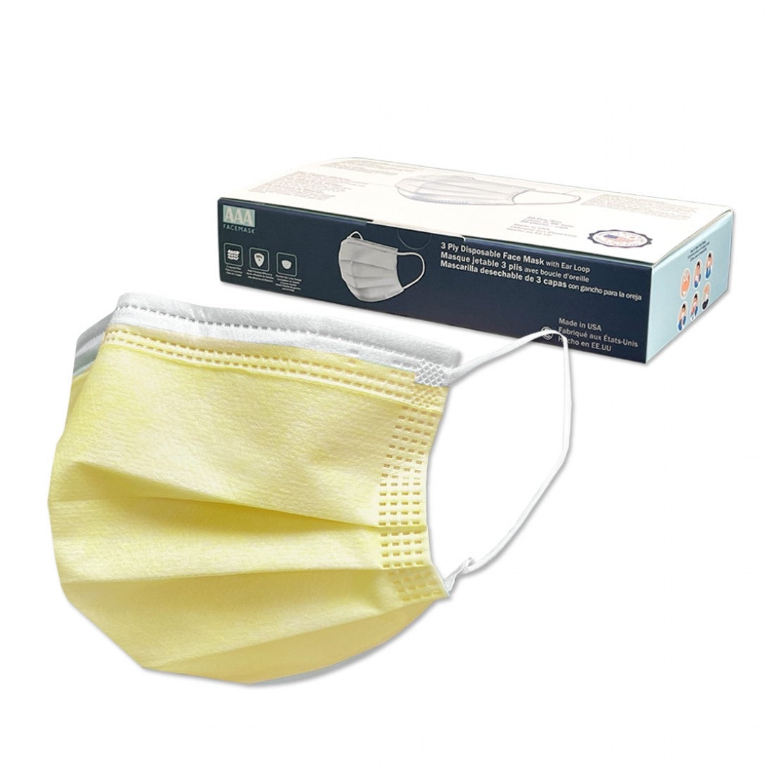 3 Layered Face Mask - 20 Masks - MADE IN THE USA