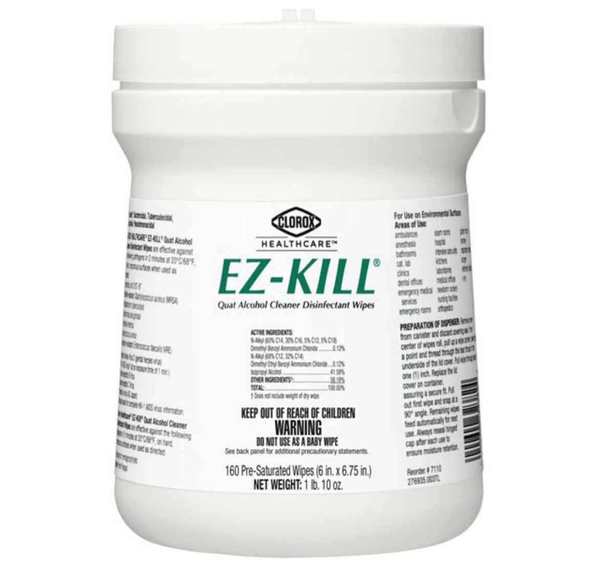 EZ-Kill Disinfectant Wipes 160 count